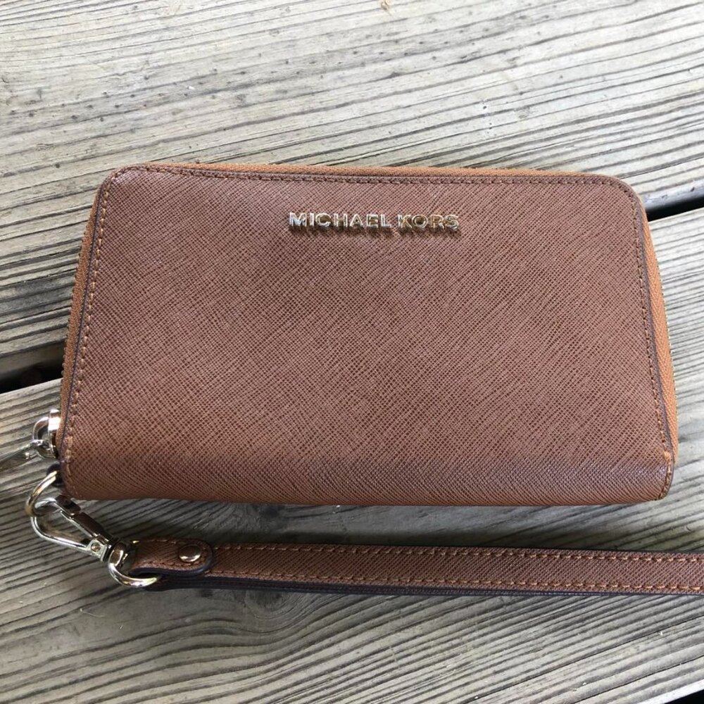 Michael Kors Brown Wristlet